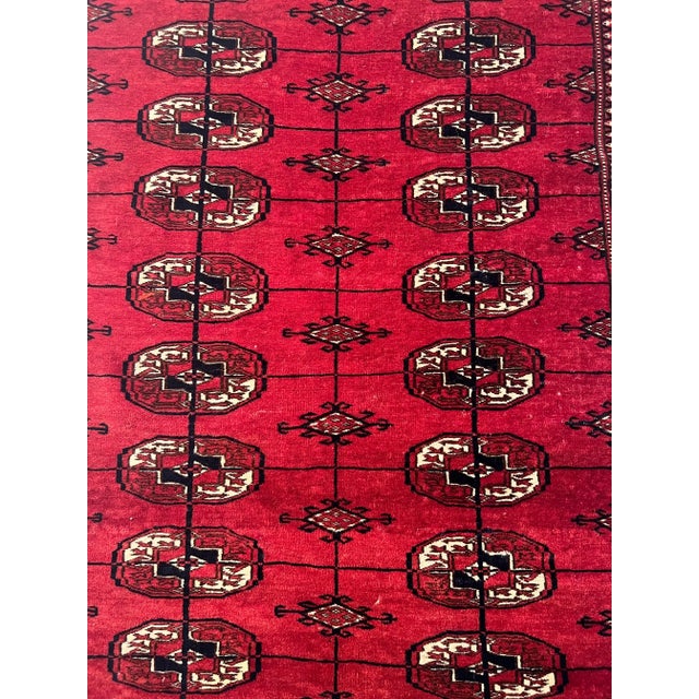 1900s Antique Bochara Rug For Sale - Image 4 of 5
