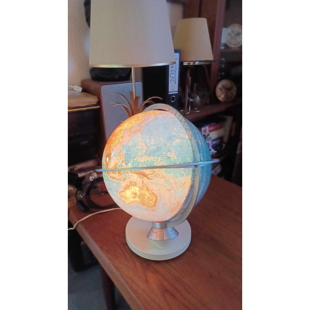Earth Globe Lamp from Columbus Verlag Paul Oestergaard, Berlin and Stuttgart, 1972 For Sale - Image 14 of 18