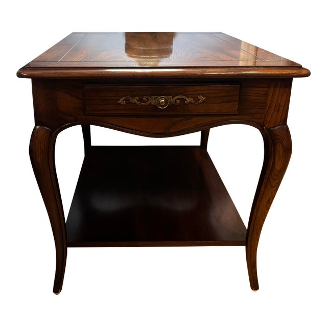 Henredon French Provincial Four Centuries Walnut Side/End Table For Sale