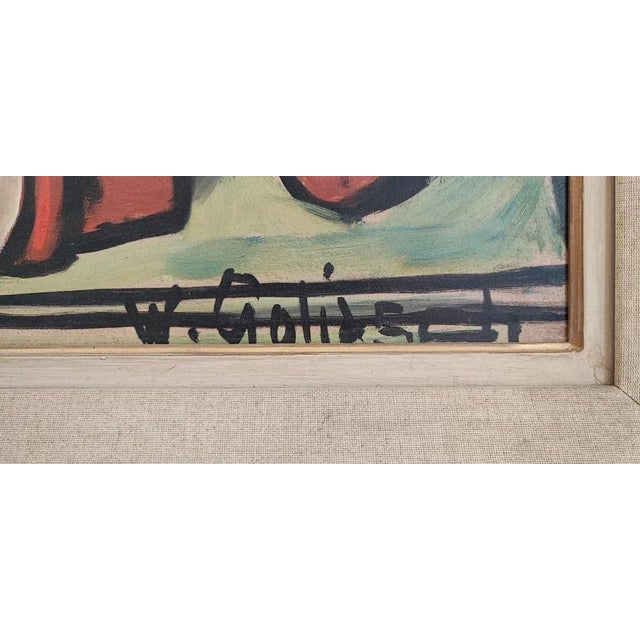 William Goliasch, Still Life with Watering Can and Cacti, 1960s, Oil and Gouache on Wood, Framed For Sale - Image 3 of 10