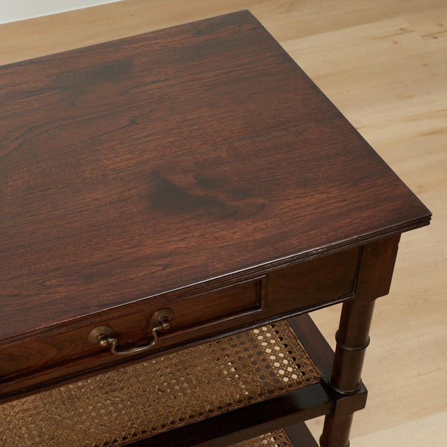 Pair of Antique British Colonial Rosewood Three Tiered Stands For Sale - Image 18 of 18