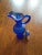 This is a GORGEOUS Bohemia Cobalt Blue Glass 9" Decanter Bottle With Stopper. Procured at auction BOX 34