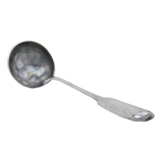 Silver Soup Ladle with Scalloped Handle For Sale