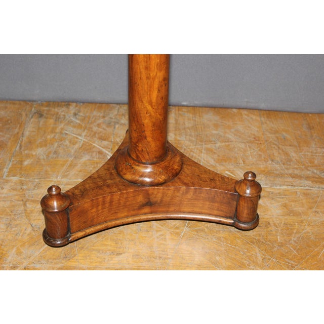 Empire Walnut Pedestal Table, 1900 For Sale - Image 4 of 10