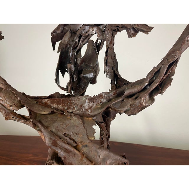 1970s Large Horse Sculpture, 1970s, Iron on Stone Base For Sale - Image 5 of 9