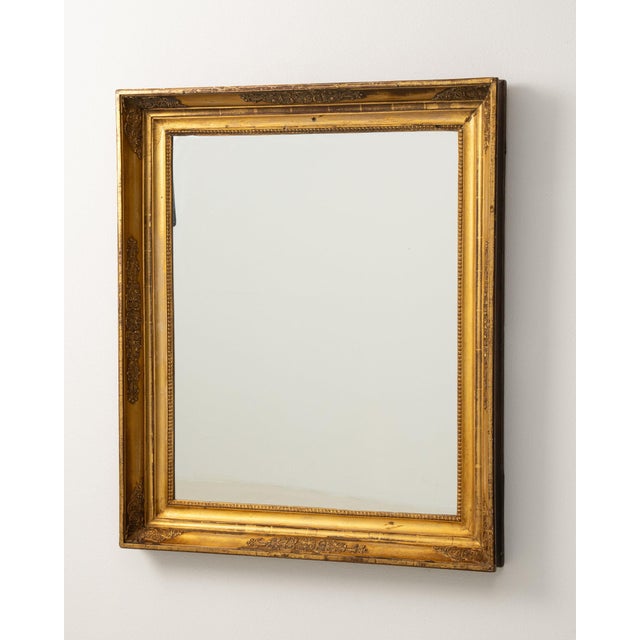 19th Century 19th Century France Gold Wood Mirror For Sale - Image 5 of 9