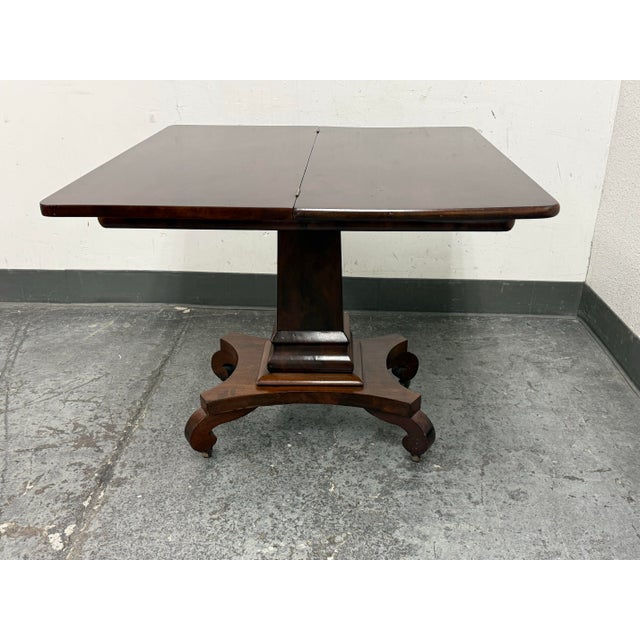 Late 20th Century Victorian Regency Style Lift-Top Game Table For Sale - Image 5 of 12