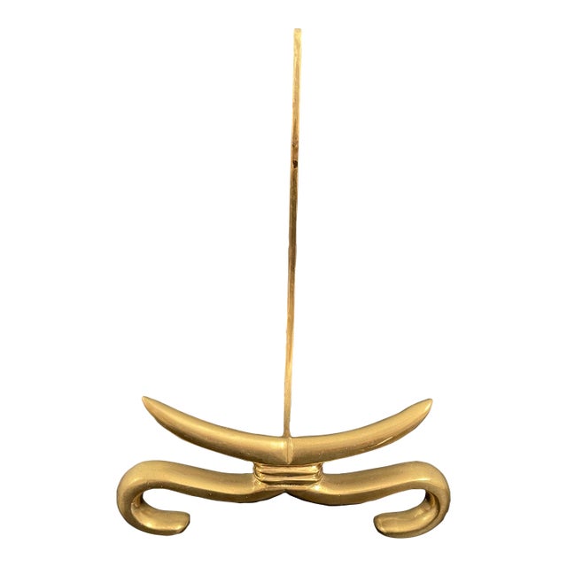 Mid Century Chinoiserie Brass Easel For Sale