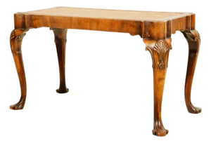 An Antique Queen Anne Mahogany Caned Bench