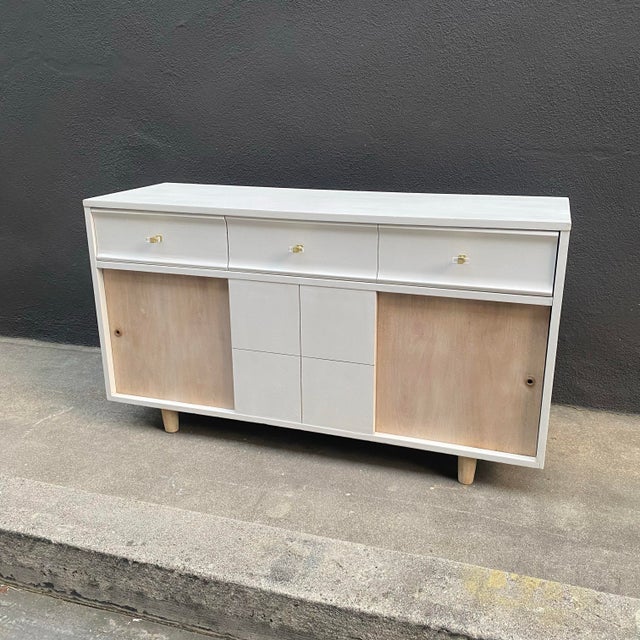 1960s Vintage Upcycled Painted Mid Century Sideboard Buffet For Sale - Image 12 of 12