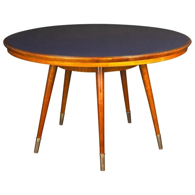 Mid-Century Blue Top Dining or Center Table For Sale - Image 11 of 11