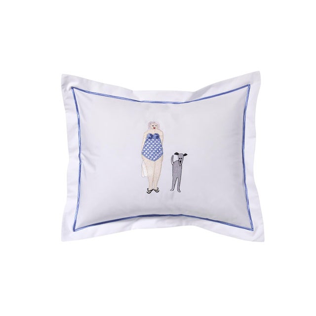 Bathing Lady Boudoir Pillow Cover Embroidered Chairish