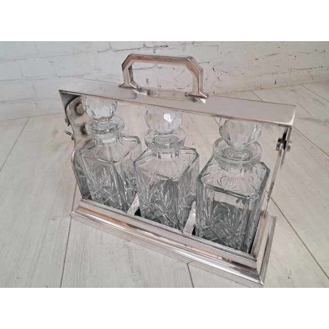 Antique Tantalus Silver Plated Decanters, 1880, Set of 4 For Sale - Image 13 of 18