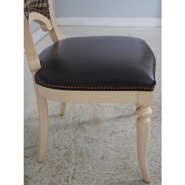 Set of 8 Hickory White Country French Dining Chairs For Sale - Image 11 of 18