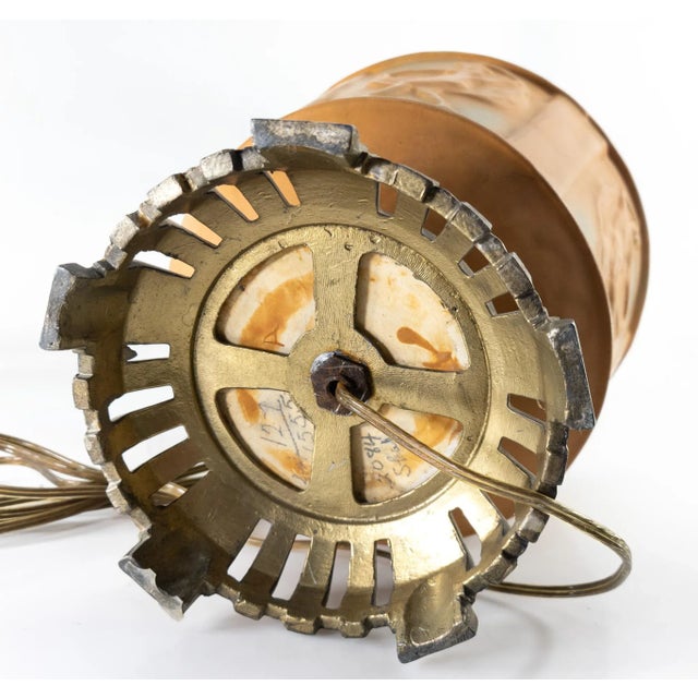 1920s Art Deco Muncie Art Pottery Table Lamp With Dancers For Sale - Image 10 of 11