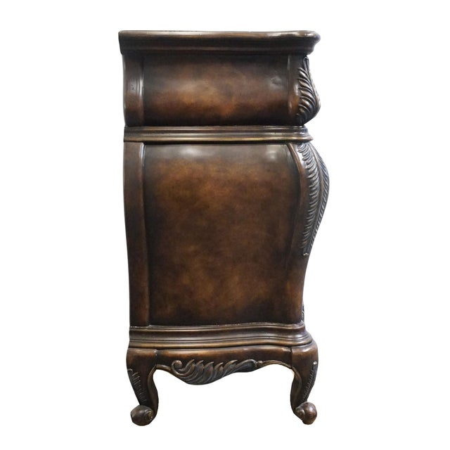 Powell Furniture Burnished French Baroque Inspired Contemporary 50" Bombe Chest of Drawers For Sale - Image 11 of 12