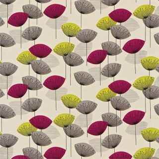 Sanderson Dandelion Clocks Fabric in Black Currant For Sale