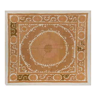 Vintage Brown Suzani From Samarkand For Sale