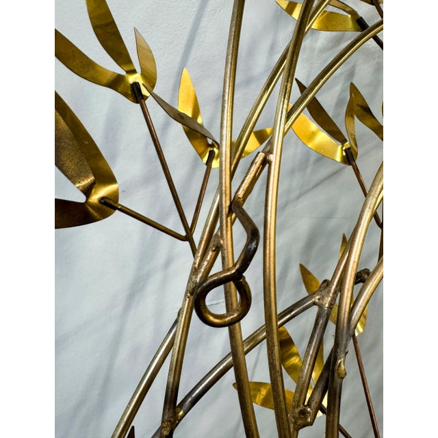 1980s Signed Curtis Jere Brass-Colored Modernist Wall