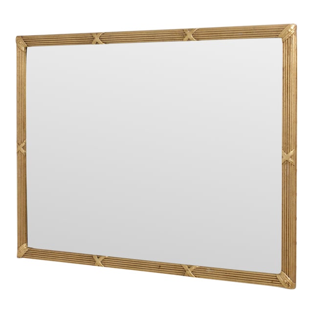 Friedman Brothers Beveled Glass Gold Frame Mirror For Sale