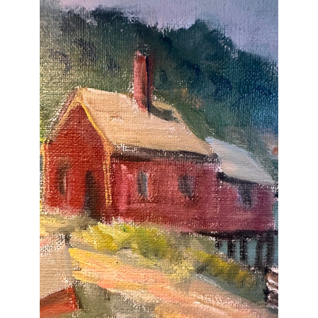 1960s Arthur R. Safford Original Oil Painting of New England Coastal Harbor, Gloucester, Massachusetts For Sale - Image 15 of 18