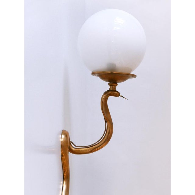 1950s Cast Brass Cobra Wall Lamp attributed to Maison Jansen, 1950s For Sale - Image 5 of 18