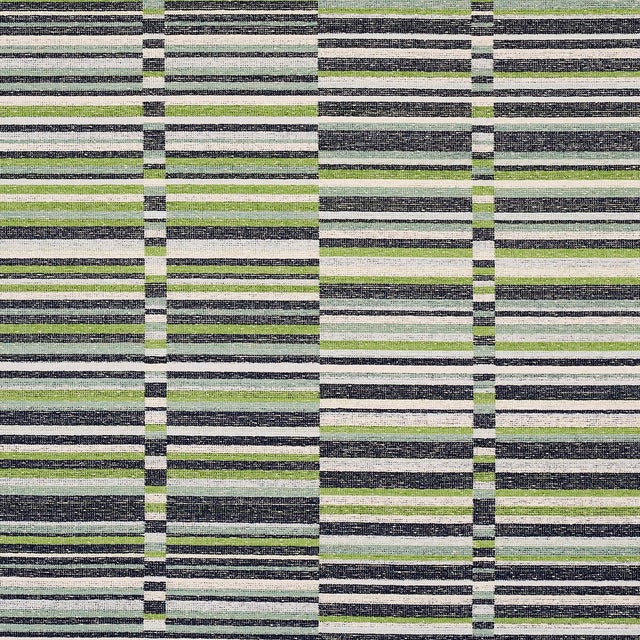 Not Yet Made - Made To Order Sample - Schumacher Tierra Stripe Fabric, Green & Blue For Sale - Image 5 of 5