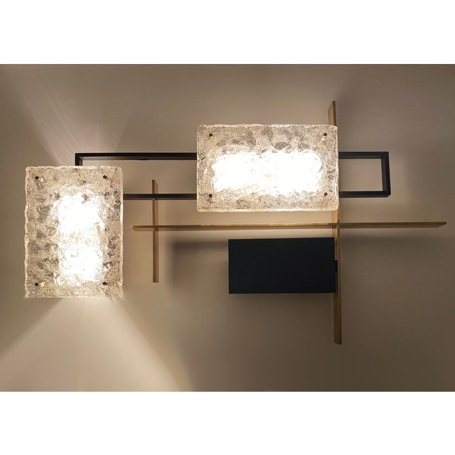 Exceptionnal, very large mid century wall light /sconce / sculpture manufactured in france around 1960-1965 featuring...