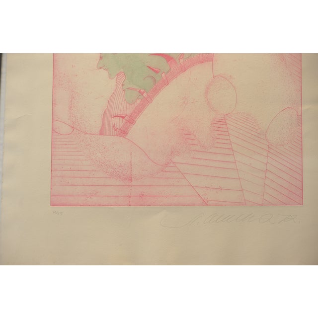 Stefan Wewerka, Drypoint Etchings, Hand-Colored, 1972, 7 Pieces, No. 51/55 For Sale - Image 12 of 18