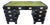 Antique British Campaign Style Executive Desk With Green Leather Writing Top For Sale