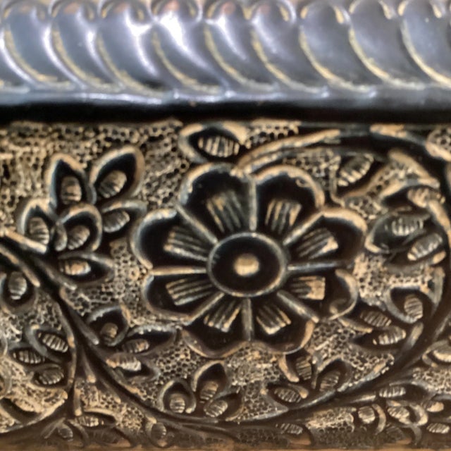 Vintage Sarreid Brass Lidded Trasure Box Circa 1970s For Sale - Image 9 of 13