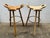A pair of Marbella bar stools from Conform Manuform, Spain 1970s. Construction made of colored beech, and the seat has the...