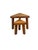 Mid-Century Modern Brutalist Oak Triangle Nesting Tables in style of Pierre Chapo, 1970s, Set of 2 For Sale - Image 3 of 9