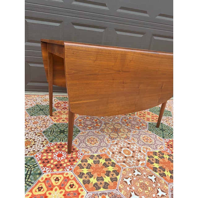 Drexel 1960s Kipp Stewart for Drexel Declaration Restored 7-Piece Walnut Dining Set For Sale - Image 4 of 9