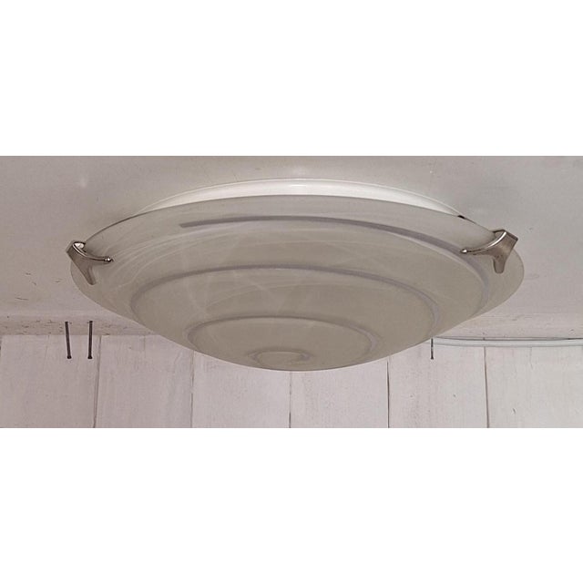 Vintage Ceiling Lamp with White Mottled Glass Shade, 2000s, in Very Good conditions. Designed from 2000 Up to 250V...