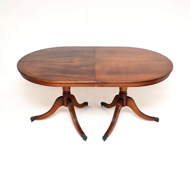 Antique Regency Extending Dining Table, 1950 For Sale - Image 4 of 11