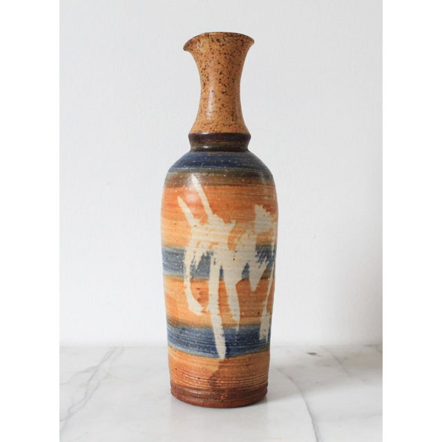 Ceramic Vintage Studio Art Pottery Pitcher For Sale - Image 7 of 8