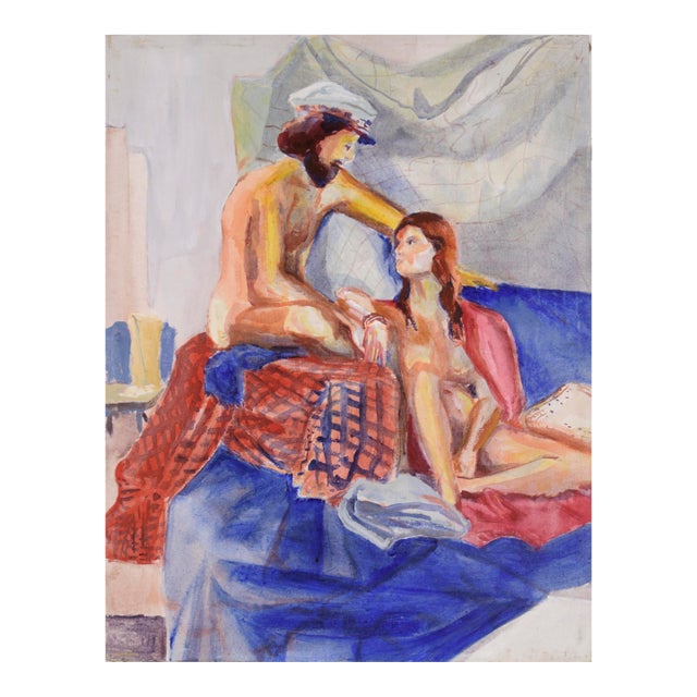 A Muse Berkeley Figurative School by Patricia Gren Hayes 1975 For Sale