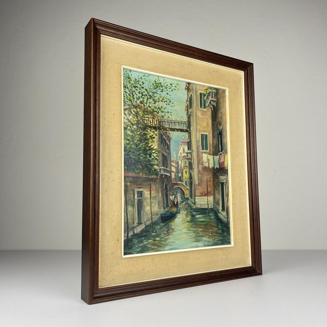 Italian Artist, Venice Canal, Original Oil Painting, 1960s, Framed For Sale - Image 4 of 18