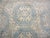 1920s White Blue Hexagonal Antique Indian Agra Cotton Rug 4' X 6'8" Handknotted Wool Carpet For Sale - Image 4 of 6