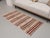Boho Chic 1970s Vintage Handmade Wool Cotton Red Beige Runner Rug For Sale - Image 3 of 11