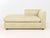 Contemporary Upholstered Chaise Lounge, with green and cream colored abstract upholstery. 27" H x 61.5" W x 31" D....