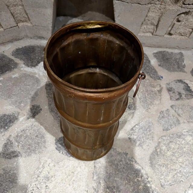 1940s 1940s French Umbrella Stand Solid Brass Faux Bamboo France For Sale - Image 5 of 12