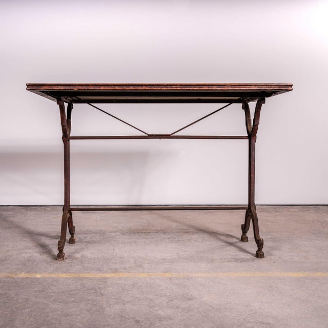 1920s Vintage French Intricate Relief Cast Base Table, 1920s For Sale - Image 5 of 7
