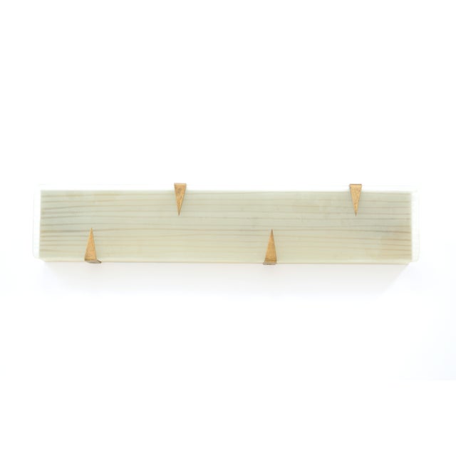 Vintage French Wall Sconce Sliding Sandblasted Ribbed Glass and Brass from Maison Arlus For Sale - Image 15 of 15