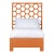 Honeycomb Platform Bed Twin Extra Long, Citrus Orange For Sale