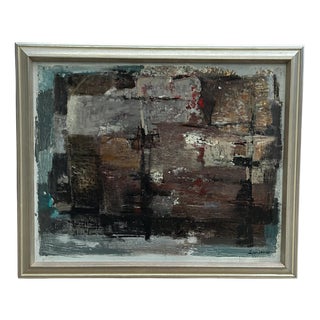 Erik Emanuelsson, Composition, 1965, Oil on Panel, Framed For Sale