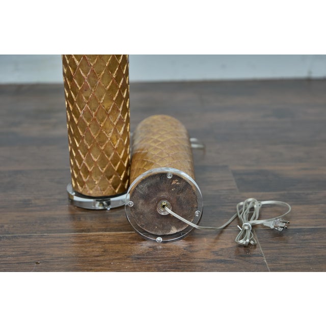 19th Century French Giltwood Fragments Made into Table Lamps - a Pair For Sale - Image 11 of 12