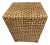 Natural Wicker Basketweave Side Table For Sale