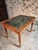 French Oak and Walnut Dining Table with Marble Top For Sale - Image 4 of 18